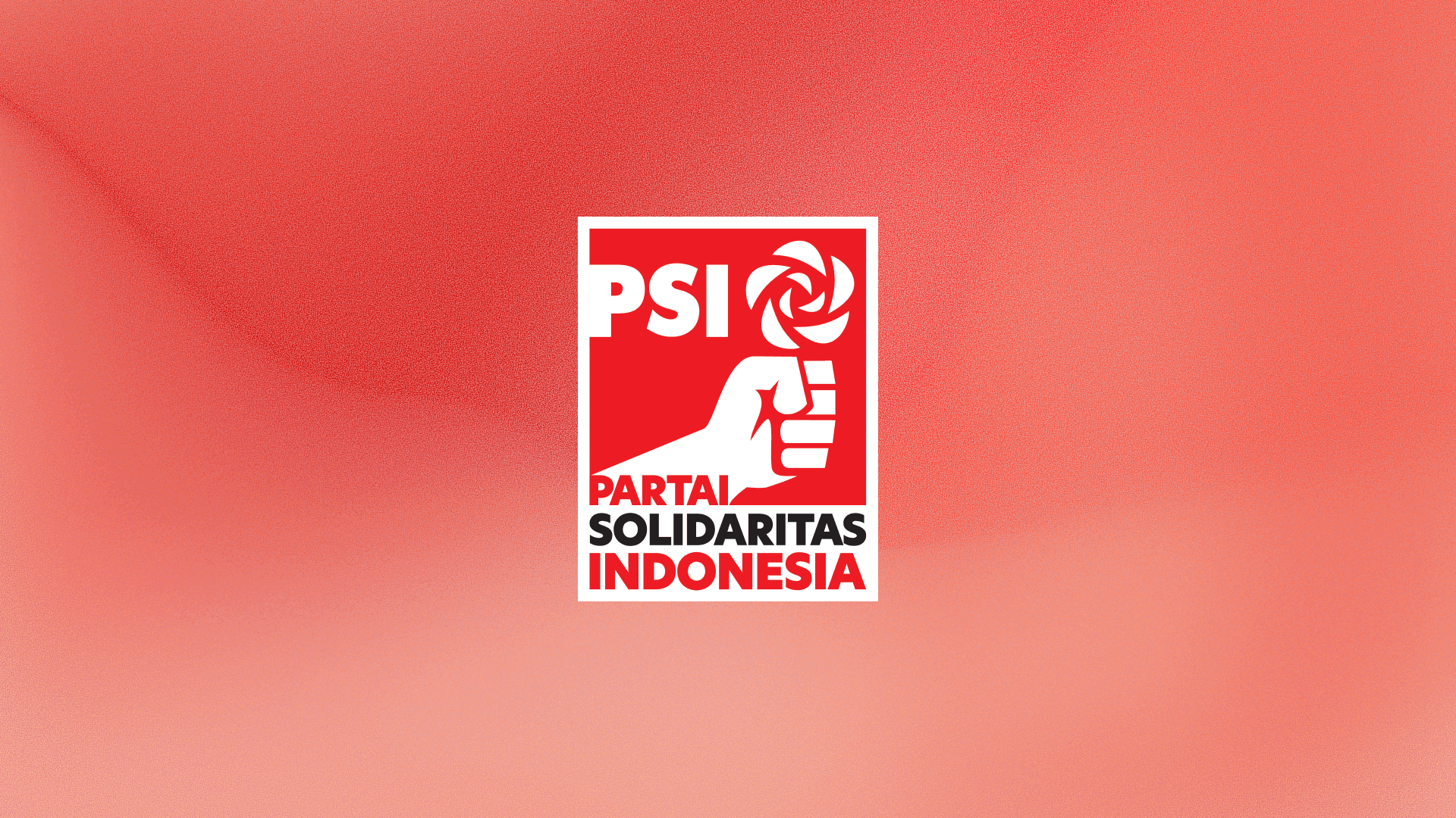 PSI Manado website with Partai Solidaritas Indonesia branding on red gradient background